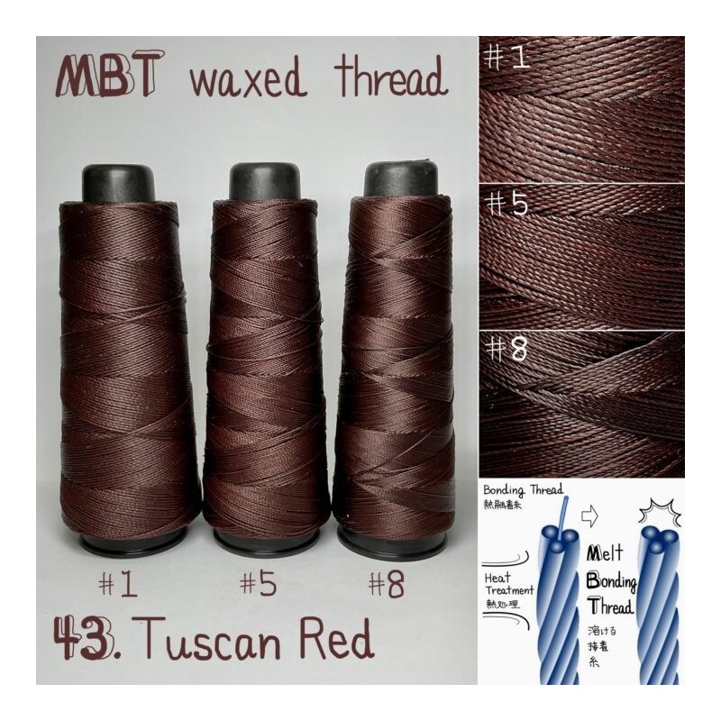 Voskovaná nit, toskánská červená (43.Tuscan Red) Voskovaná nit, toskánská červená (43.Tuscan Red)