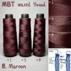 Voskovaná nit, tm. vínová ( 8.Maroon )
