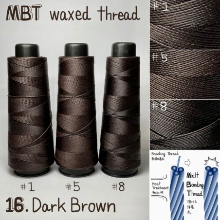 Voskovaná nit, tmavě-hnědá (16.Dark Brown)