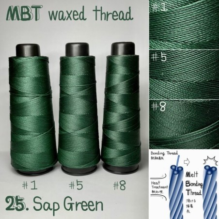 Voskovaná nit, sap green (25. Sap Green)